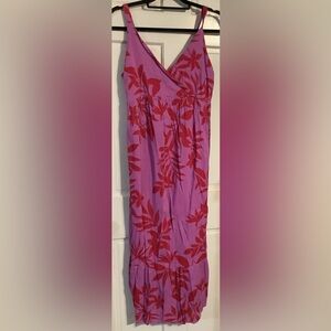 Old Navy Purple and Red Maternity Maxi Dress, Small